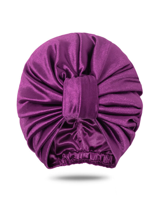Amethyst Purple Satin Tam Wrap
