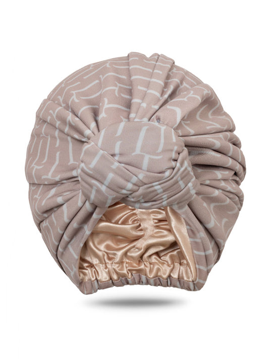 Oat LT Monogram Top Knot Turban Hat
