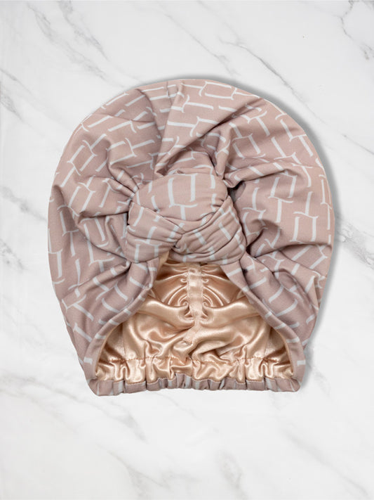 Oat LT Monogram Top Knot Turban Hat