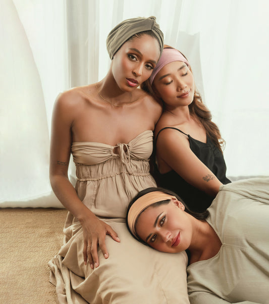 Loza Tam headbands and head wraps for women are the best for curly, wavy, and natural hair textures. 