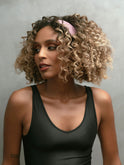 Satin-Lined Blush Pink Headband For Curly Hair