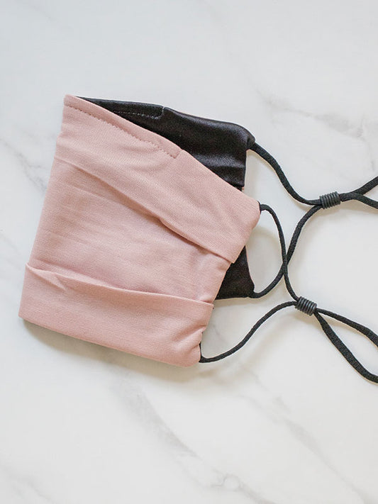 Nude Pink Face Mask With Satin Lining 