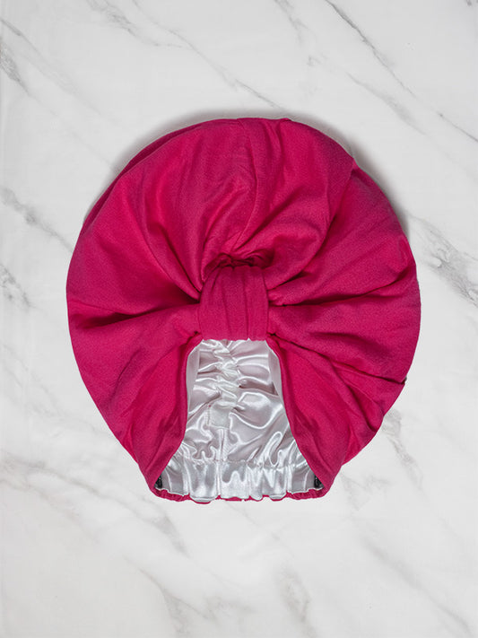 hot pink turban for women; hot pink head wrap turban hat for women 