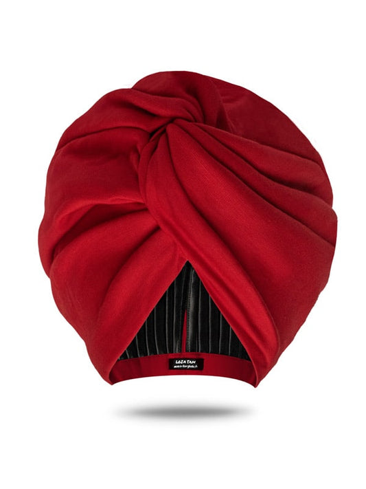 Scarlet Red Turban Hat For Women